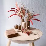 Vase en bois de noyer pour fleurs séchées Chineurs du monde